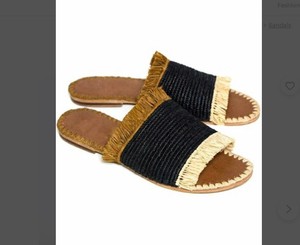 Chaussures marocaines faites à la main en raphia naturel, et semelles en cuir véritable. Livraison rapide et gratuite - Product Image 2