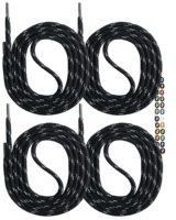 Lacets tressés en polyester durables pour la vente en gros, texture tissée, options multicolores, embouts en plastique, pour baskets, chaussures décontractées et de sport