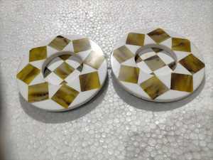 ชุดถาดรองแก้วฝังเรซินธรรมชาติแผ่นรองแก้วชาทำด้วยมือสุดพิเศษสำหรับห้องอาหารสุดหรูและของตกแต่งบ้าน - Product Image 2