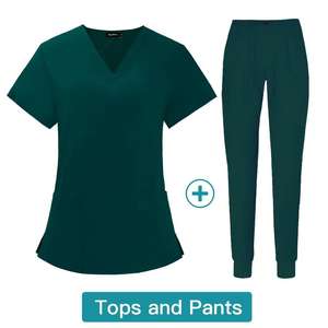 Uniforme de enfermera médica para mujer Juegos de fregado de tela tejida superior para hospitales Servicio OEM disponible - Product Image 5