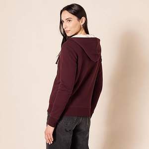 Veste à capuche en molleton de polyester 100% respirant pour femmes toutes saisons automne printemps hiver été solide Logo avant - Product Image 6