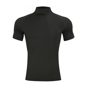 OEM Blank Custom Printed Heat-Transfer Compression Shirts Quick Dry 100% Polyester Feel Short Sleeves Sports Rash Guard - Product Image 1