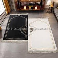 Tapis de prière musulman pour couples, tapis islamique Musalla, lavable, durable, en coton, pour le camping, la voiture, le pique-nique, la Saint-Valentin, un cadeau de mariage, le Ramadan