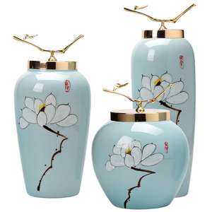 แจกันดอกไม้ห้องนั่งเล่นโฮมออฟฟิศห้องรับประทานอาหารตกแต่งโมเดิร์นทองด้านล่างแจกันตกแต่งตกแต่งกลาง - Product Image 4