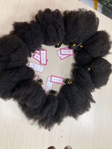 Precio al por mayor Extensiones de cabello Remy de doble dibujado Punta de queratina Todos los tamaños Moneda de color natural Rizado Onda profunda Humano de alta calidad - Product Image 5