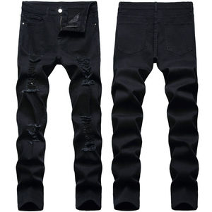 New Arrival <b>Black</b> Dyed Jeans Denim <b>Pants</b> <b>Men</b> Jean <b>Pants</b> Softener Breathable Casual Jeans <b>Black</b> Dyed Fitted Straight Leg <b>Pants</b> - Product Image 1