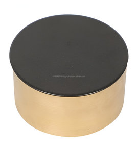 Premium Quality Black & Gold Wax <b>Jar</b> Candle with Lid in Bulk Price - Product Image 2