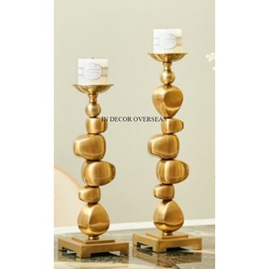 Customized Size And Logo Available High Grade Gold Plated Superior Quality Metal Made <b>Candle</b> <b>Stick</b> <b>Holder</b> Lighting Supplies - Product Image 2
