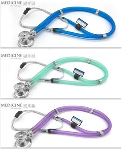 Estetoscopio Transparente de Doble Campana Sprague Rappaport, Estetoscopios Médicos Verdes, Estetoscopios de Cardiología de Doble Cabeza, Estetoscopio - Product Image 2