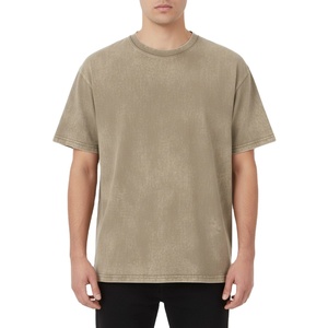 Mens Acid Wash T Shirt 230 GSM Regular Fit O Neck Short Sleeve Casual Wear Soft Lightweight Summer Daily Wear OEM Service 2026 - Product Image 1