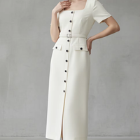 Vente en gros de vêtements robe pour femmes fabricant de vêtements du Vietnam OEM ODM vêtements pour femmes étiquette personnalisée tissu personnalisé
