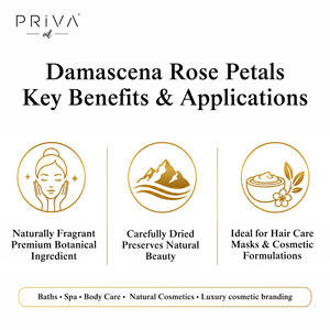 Té de Pétalos de Rosa Damascena Orgánicos Secos PRIVA, Rosa Damascena Marroquí, Infusión Herbal Detox para el Brillo de la Piel, Para Todas las Edades - Product Image 3