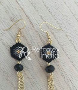 ต่างหูลูกปัดแฟชั่นผู้ผลิตจำนวนมากและผลิตโดย reratex อินเดียผลิตในอินเดียสำหรับคุณภาพที่ดีที่สุดและราคาถูก - Product Image 3