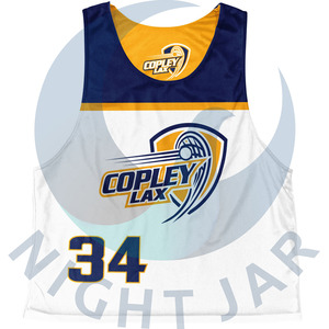 Maillots de lacrosse réversibles personnalisés de haute qualité en gros, gilets de sport OEM 100 % polyester légers et respirants - Product Image 6
