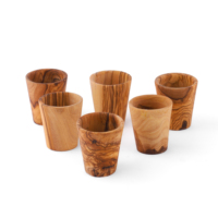 Verre à shot en bois d'olivier |   Vaisselle tunisienne artisanale |   Gravure personnalisée