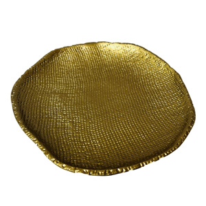 Cuenco de Lujo de Latón con Borde Dentado, Centro de Mesa Metálico Seguro, Cuencos Retro de Estilo Europeo, Plato Decorativo para Servir Frutas y Ensaladas, Hecho a Mano - Product Image 4