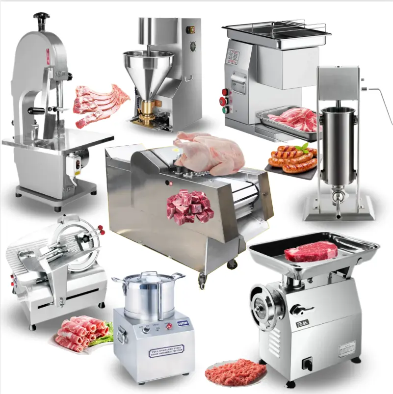 Comarial food pig chicken pork rabbit a cow kitchen beef meat processing machinery restaurant industrial line full set equipment