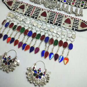 Ensemble de bijoux afghan de style traditionnel pour dames prix de gros couleur et taille personnalisées femmes ensembles de bijoux afghans en gros - Product Image 3