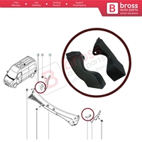 Charnière de capot de moto BSP1042, garniture à gauche droite,, pour Master MK3 Movano B NV400