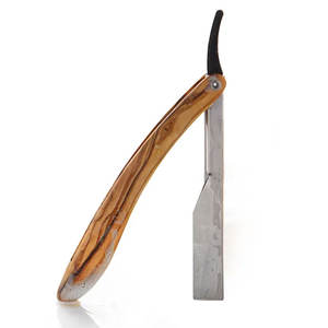 Vente chaude Rasoir Droit Fait À La Main De Bois D'olivier-Rasoir En Bois-Rasoirs De Coiffeur En Gros - Product Image 1