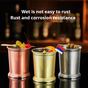 Copa Julep de menta de cobre sólido, accesorios para bebidas chapados en oro, opción económica - Product Image 4