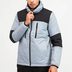 Blouson matelassé en duvet d'oie pour homme, style urbain, faible MOQ, haute qualité, pour l'extérieur, hiver, grandes tailles, noir, marque personnalisée - Product Image 1