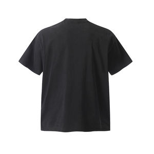 T-shirt à col rond vintage surdimensionné en coton à manches courtes décontracté pour hommes et femmes - Product Image 3