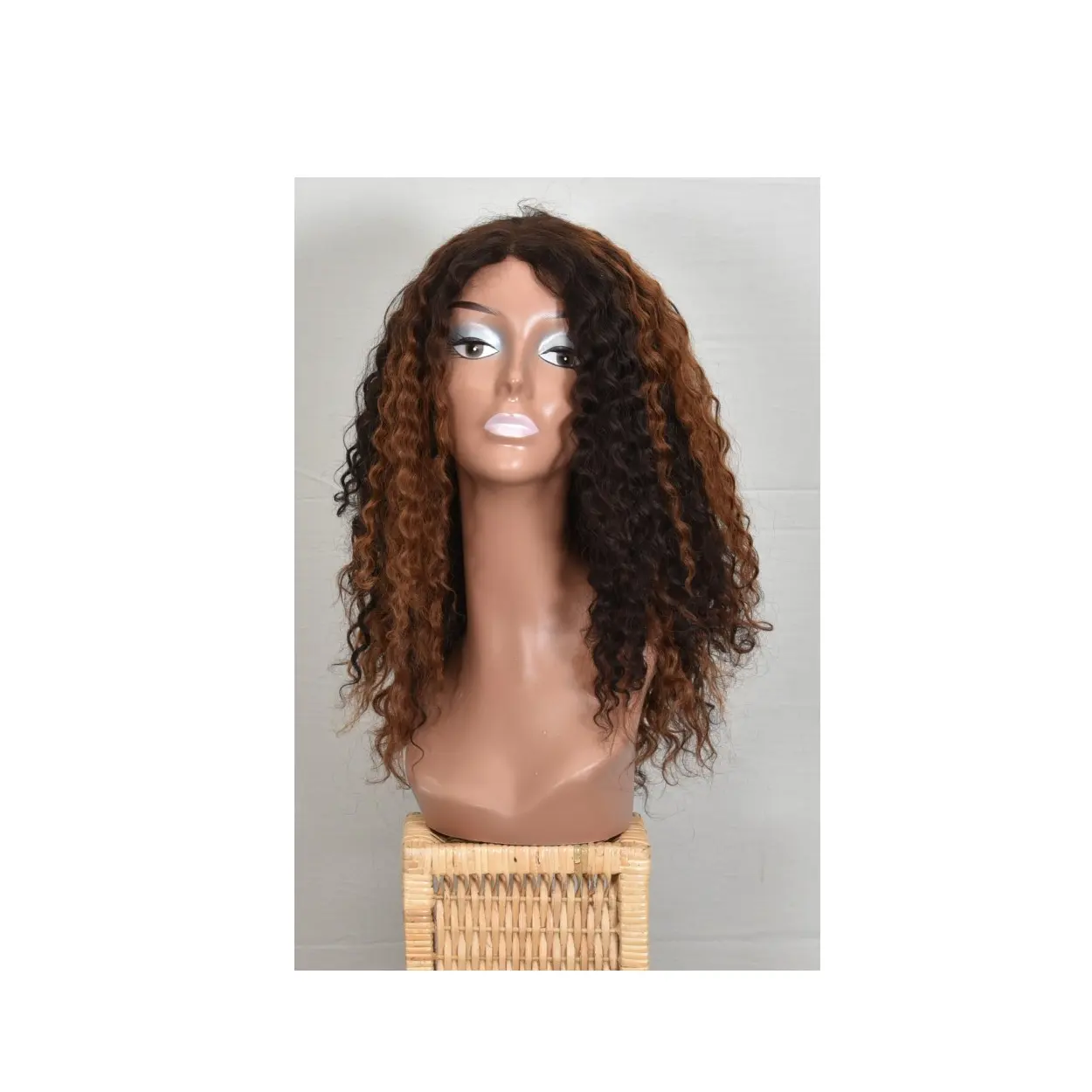 Genuine Grade Human Hair Wigs Curly Style Brown Colored and 100% Remy Virgin Human Hair Wig For Sale By Exporters