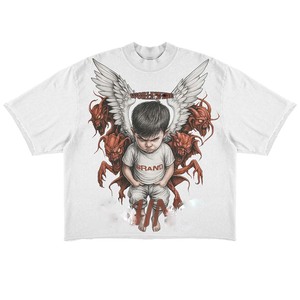 Camiseta Boxy para Mujer, Algodón Premium GSM, Corte Holgado, Blanca, con Estampado Gráfico DTG, Logotipo Personalizado, Estilo Urbano, 100% Algodón - Product Image 1