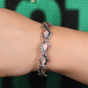 Bracelet délicat en perles de pierre œil de <span class=keywords><strong>chat</strong></span> naturelle et brillante, plaqué or 18 carats, en laiton, pour femme et homme, bijoux étanches - Product Image 4