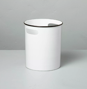 Canasta de basura de metal redonda de diseño atractivo de latón AK en verde claro con acabado antiguo para acentos de decoración de hoteles y restaurantes - Product Image 5