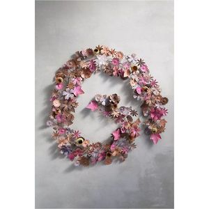 Rustic Shabby Chic Metal Rose <b>Wreath</b> Farmhouse Style Turquoise Iron Flower Wall Art <b>Decorative</b> Teal Floral for Weddings and Home - Product Image 4