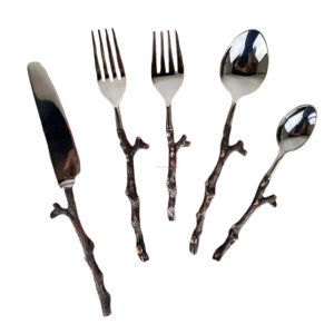 ชุดช้อนส้อมทรงกิ่งต้นไม้วินเทจที่ขายดีที่สุด (แพ็ค 5) - Product Image 5