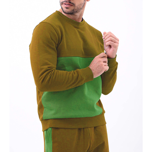 Luxe rue Gym sorties décontractées Anti boulochage Anti-rétrécissement 100% coton polaire plein pull à manches longues sweat - Product Image 1