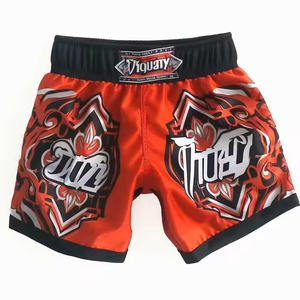 กางเกงมวย MMA ผ้าฝ้ายและโพลีเอสเตอร์แบบยูนิเซ็กซ์สั่งทำพิเศษปี 2025 ขายส่ง แห้งเร็ว ระบายอากาศได้ดี สำหรับมวยไทย - Product Image 5