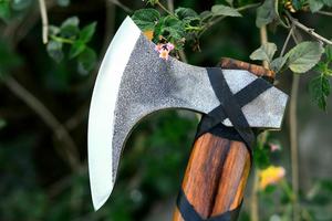Custom Handmade High Carbon Steel Viking Tomahawk Hatchet Leather Sheath Industrial Grade for <b>Camping</b> Daily Outdoor Use Survival - Product Image 4