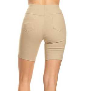 Pantalones cortos deportivos para mujer, nuevo ciclismo acanalado, Jogging, Fitness, cintura alta, Push Up, pantalones cortos de gimnasio, mallas, pantalones cortos de Yoga, pantalones cortos - Product Image 4