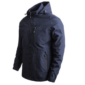Chaqueta cortavientos impermeable en blanco para exteriores, logotipo personalizado, chaquetas cortavientos impermeables, chaqueta de talla grande para hombre y mujer - Product Image 5