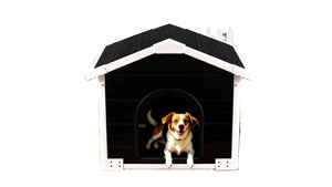 Caseta para Perros VERTAK <span class=keywords><strong>de</strong></span> <span class=keywords><strong>3x3</strong></span> Pies con Techo Inclinado para Exteriores, <span class=keywords><strong>de</strong></span> Plástico Impermeable para Todas las Estaciones, para Jardines y Patios Traseros - Product Image 3