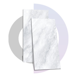 Baldosa de Porcelana Blanca Moderna de 600x1200mm con Función de Ladrillo Refractario, 9mm de Grosor, Grado AAA, para Uso en Hoteles - Product Image 1