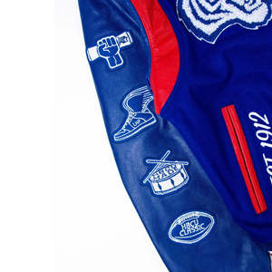 แจ็กเก็ตเบสบอลเลตเตอร์แมนสำหรับผู้ชายเสื้อแจ็กเก็ตเบสบอลออกแบบโลโก้ได้ตามต้องการ - Product Image 5