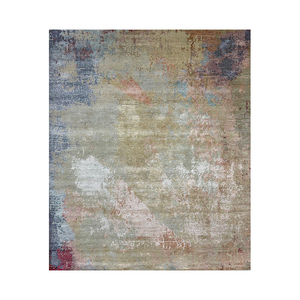 Alfombra Moderna de Primera Calidad, Hermosa, Multicolor, Anudada a Mano, de Seda/Lana, con Diseño Floral, Antideslizante y Lavable para Dormitorios - Product Image 4