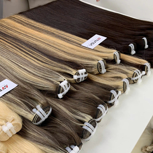 ผมต่อทำจากเส้นด้ายสองชั้นความยาวทั้งหมดของ100% สีเปียโนผมบริสุทธิ์จากเวียดนามจัดส่งรวดเร็ว - Product Image 1