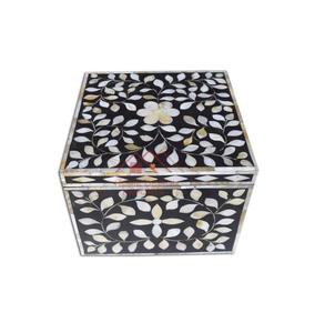 Caja de Almacenamiento y Joyería con Diseño de Incrustaciones de Madera y Hueso, Organizador de Almacenamiento de Regalos de Madera Más Vendido - Product Image 1