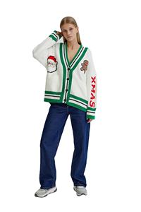 Cárdigan de Punto 100% Algodón Orgánico, Suéter Escolar de Invierno - Product Image 4