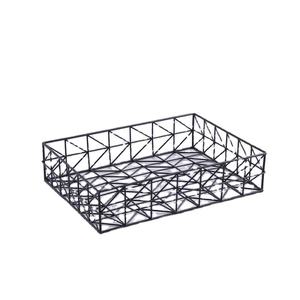 Plateau de service en fil métallique rectangulaire en acier inoxydable Plateau de service en fil métallique en acier inoxydable Plateau de service pour café et thé - Product Image 2