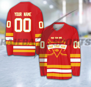 2026 Premium Quality Factory Wholesale Custom Breathable 100% Polyester Quick-Dry Ice Hockey Uniforms Set Custom Design Team - Product Image 5