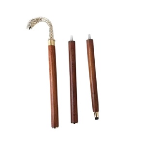 Wooden <b>Walking</b> Stick with Brass Snake Gold Handle Vintage Inspired Luxury <b>Cane</b> <b>for</b> <b>Men</b> Women Stylish Durable Mobility - Product Image 1
