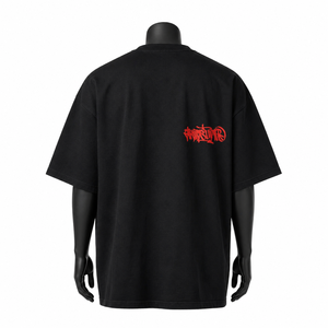 เสื้อยืดสตรีทแวร์ผู้ชายไซส์ใหญ่ ผ้าฝ้าย พิมพ์ลายกราฟิก แฟชั่นแนวเมือง ทรงหลวม ไหล่ตก รับผลิตแบบ OEM ขายส่ง - Product Image 2