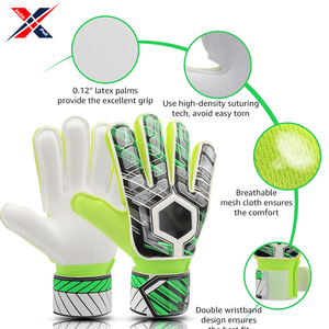 Gants de gardien de but unisexes en cuir, multi-couleurs, nouveau design, forte adhérence, protection des doigts et double protection du poignet, ajustement parfait pour l'entraînement. - Product Image 4